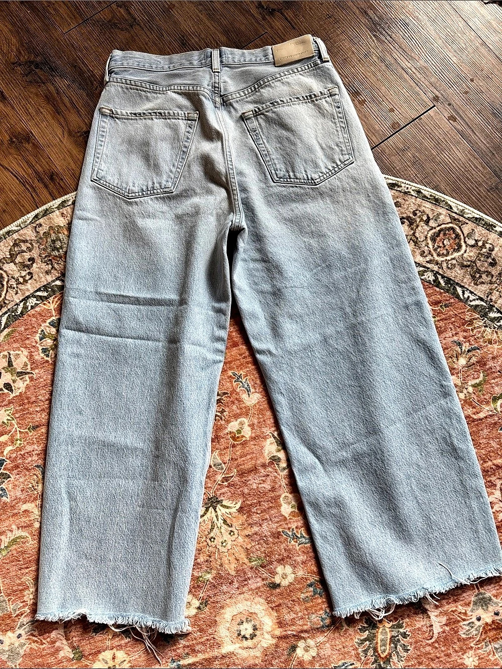 Citizens of Humanity Ayla Raw Hem Crop Baggy Wide Leg Jeans Size 28 - Picture 2 of 8